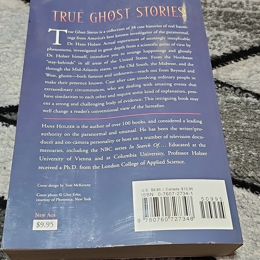 TRUE GHOST STORIES 2001 BY HANS HOLZER PAPERBACK BOOK SUPERNATURAL